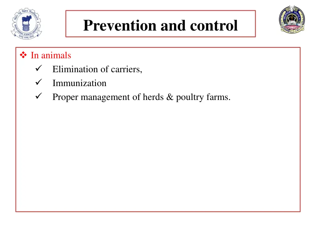 prevention and control 1