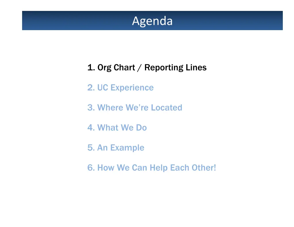 agenda 1