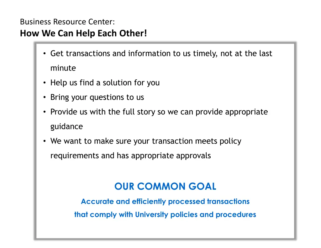 business resource center how we can help each