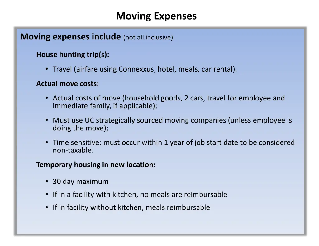 moving expenses