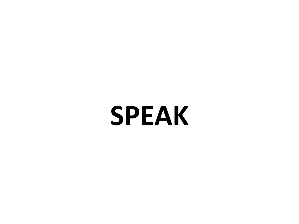 speak