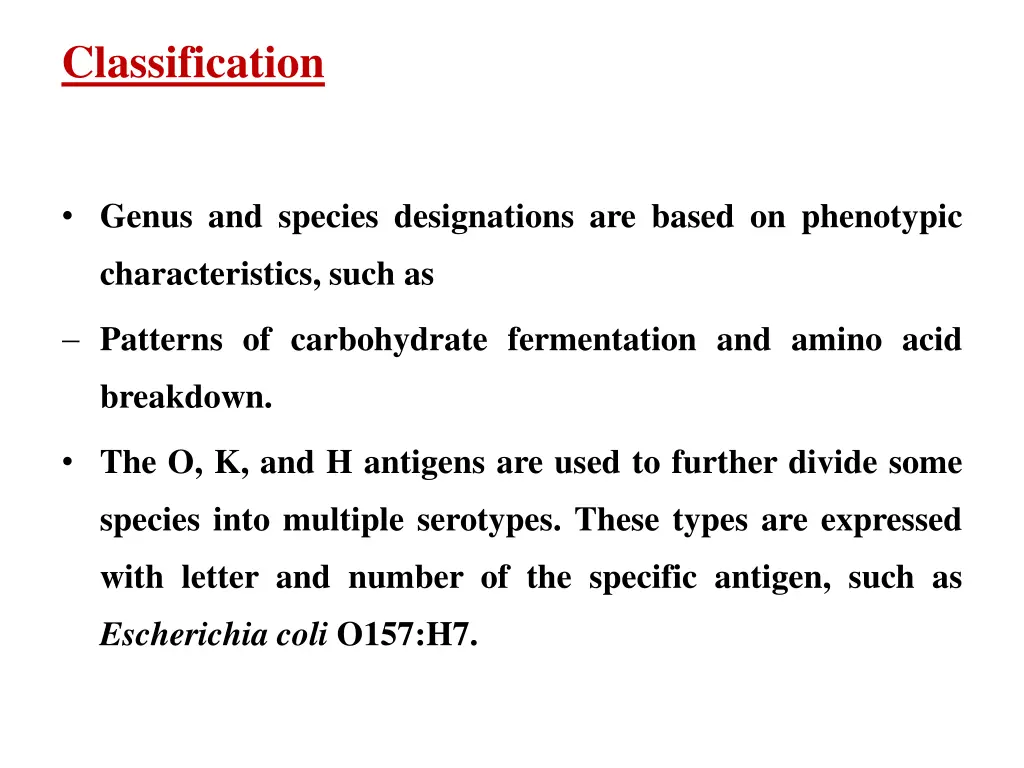 classification