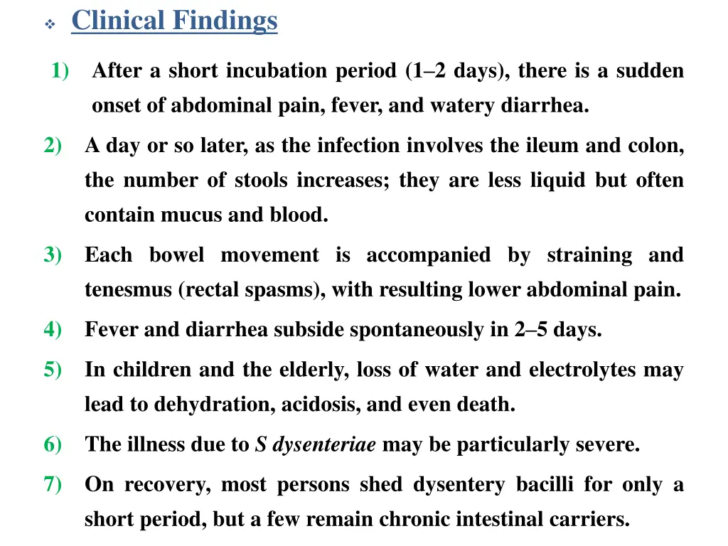 clinical findings