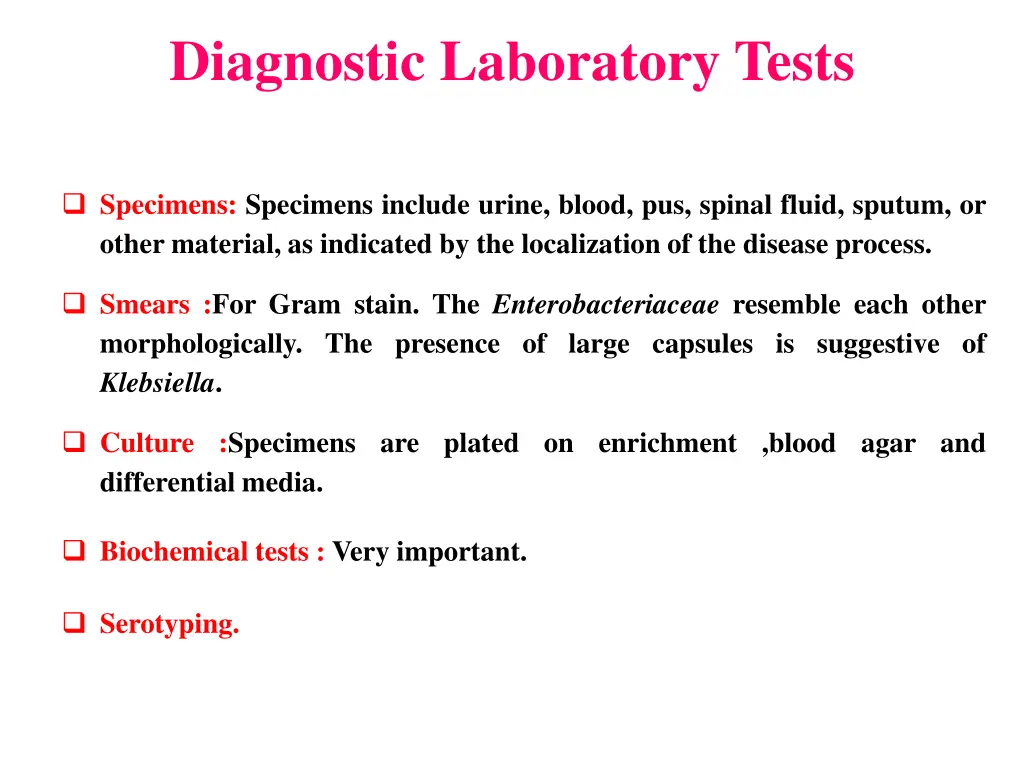 diagnostic laboratory tests