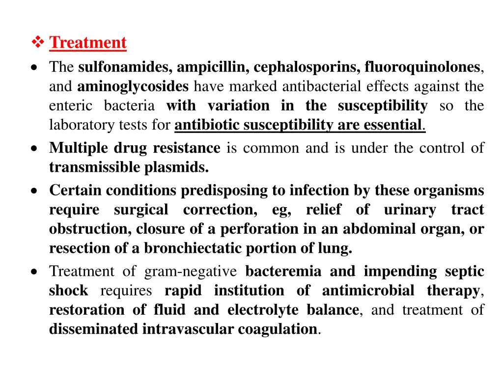 treatment the sulfonamides ampicillin