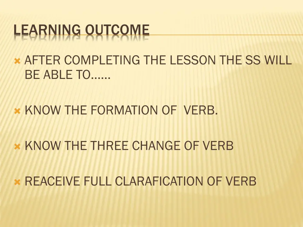 learning outcome