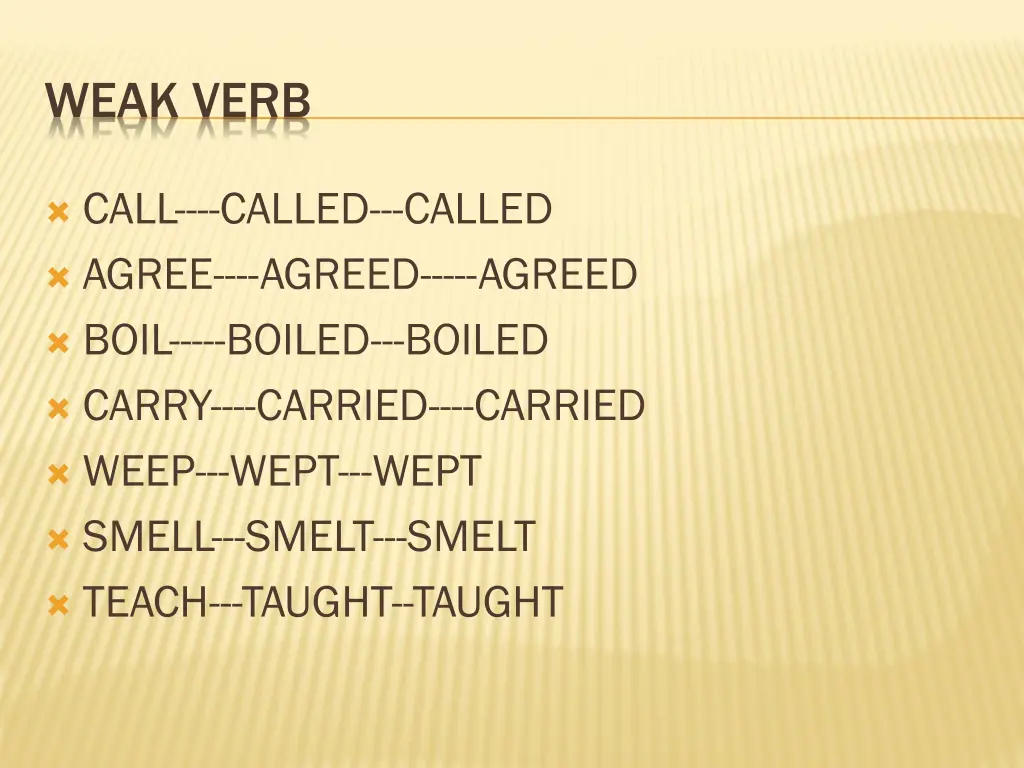 weak verb