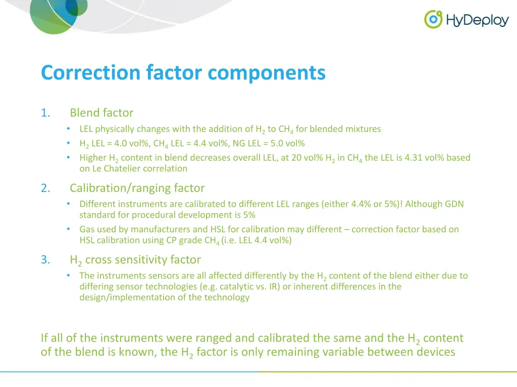 correction factor components