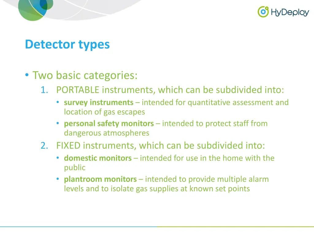 detector types