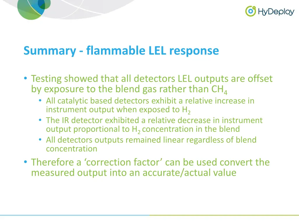 summary flammable lel response