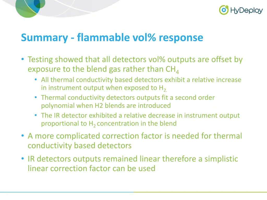 summary flammable vol response