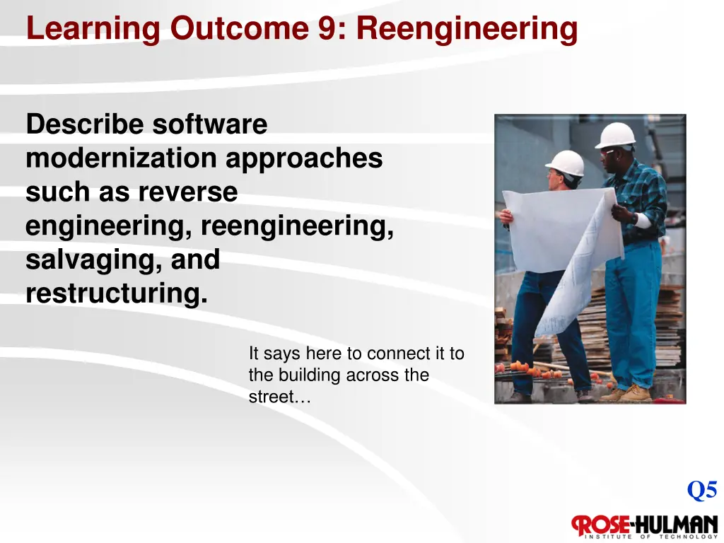 learning outcome 9 reengineering