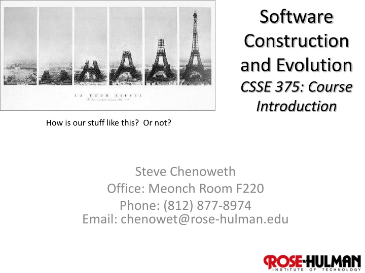 software construction and evolution csse