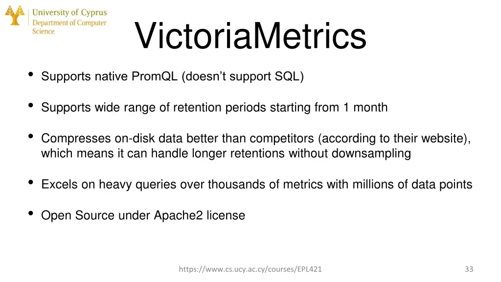 victoriametrics supports native promql doesn