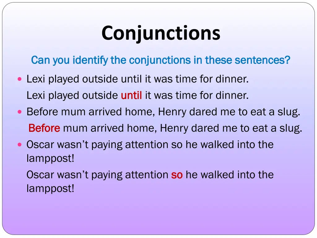 conjunctions 2