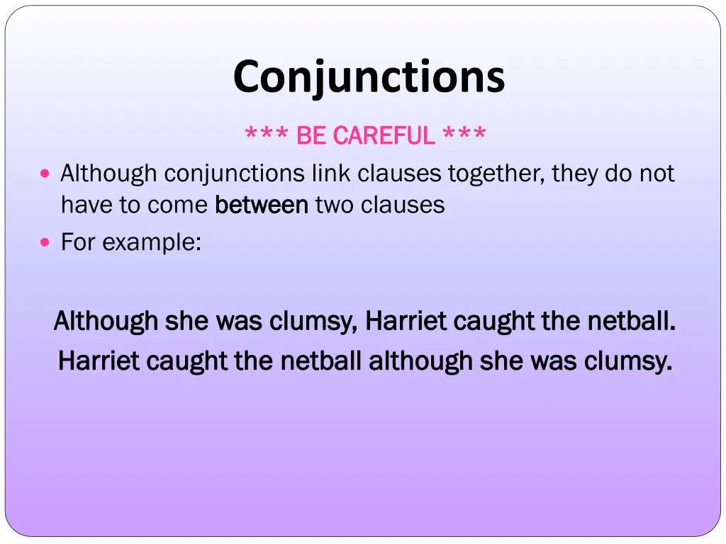 conjunctions