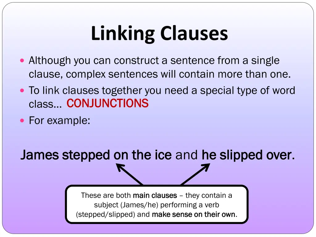 linking clauses 2