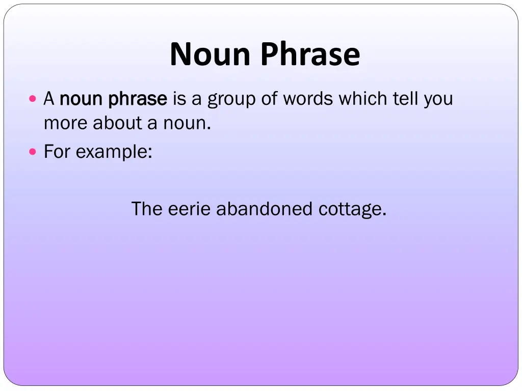 noun phrase