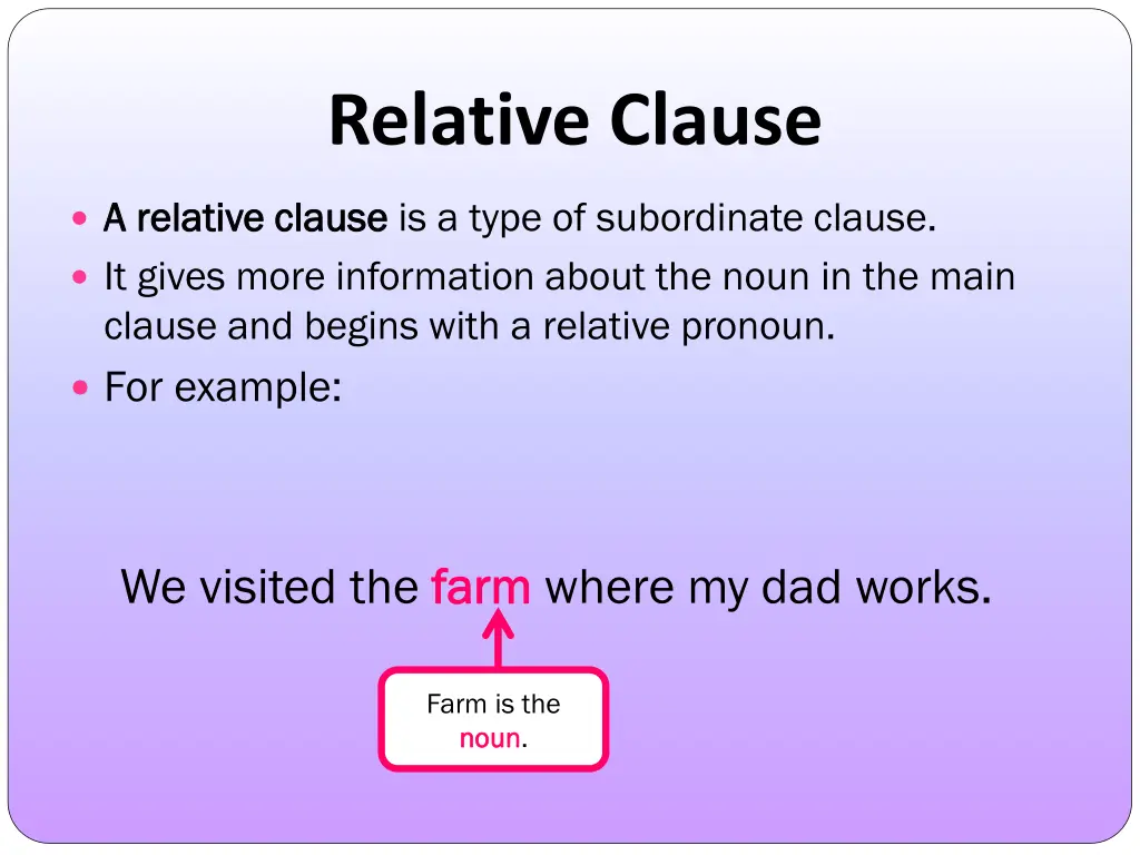 relative clause 1