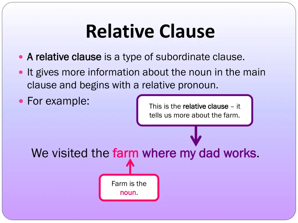 relative clause 2