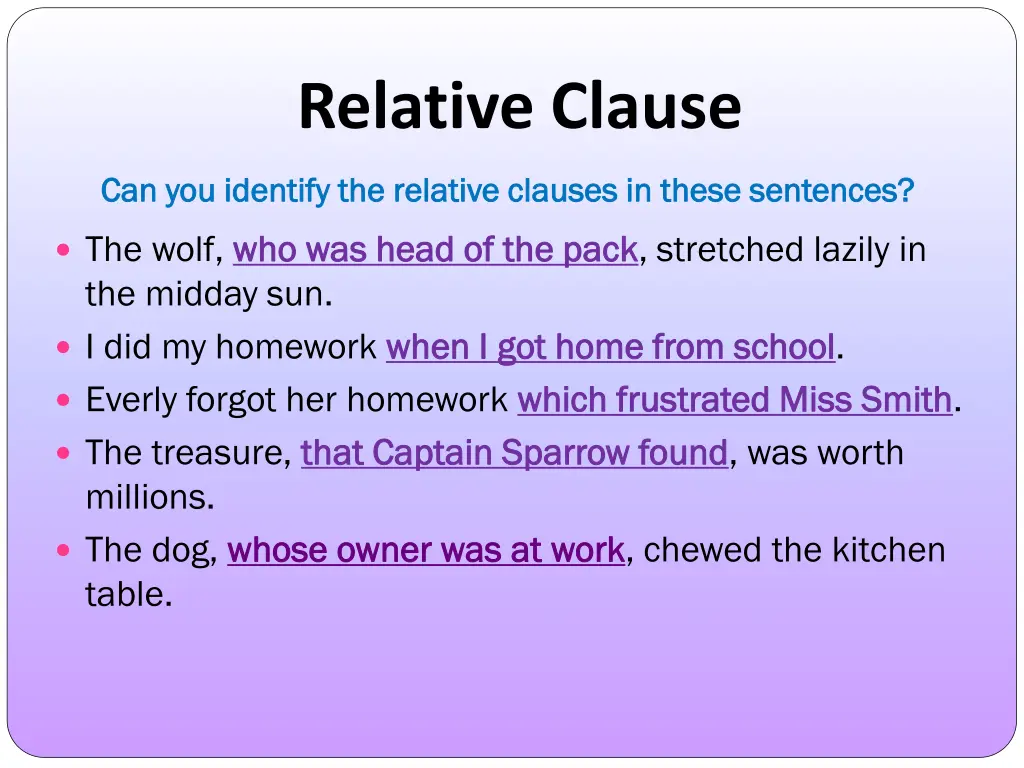 relative clause 8