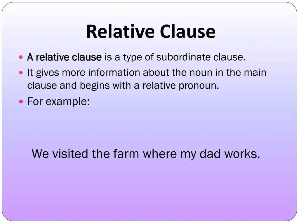 relative clause