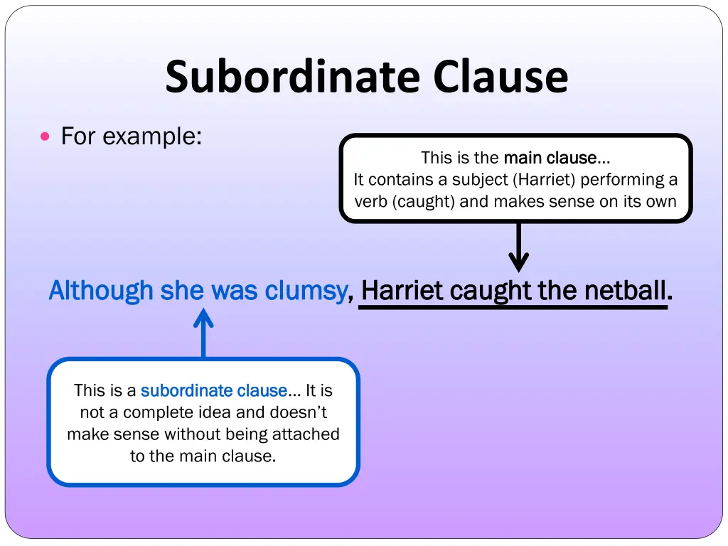 subordinate clause 2