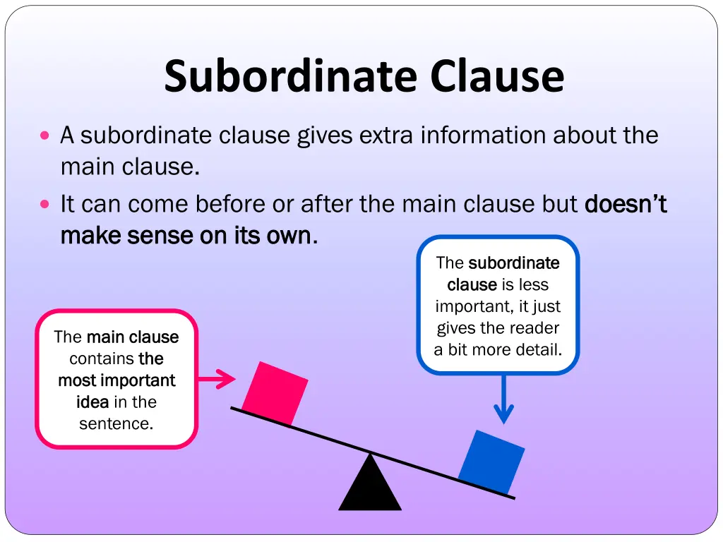 subordinate clause