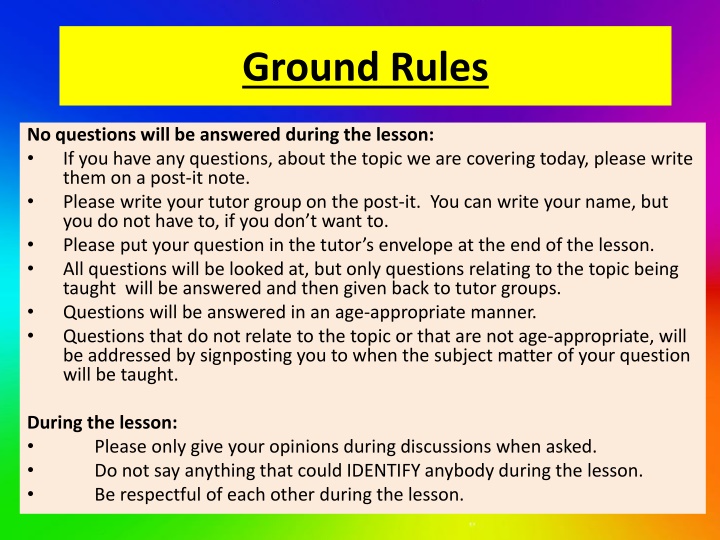 ground rules