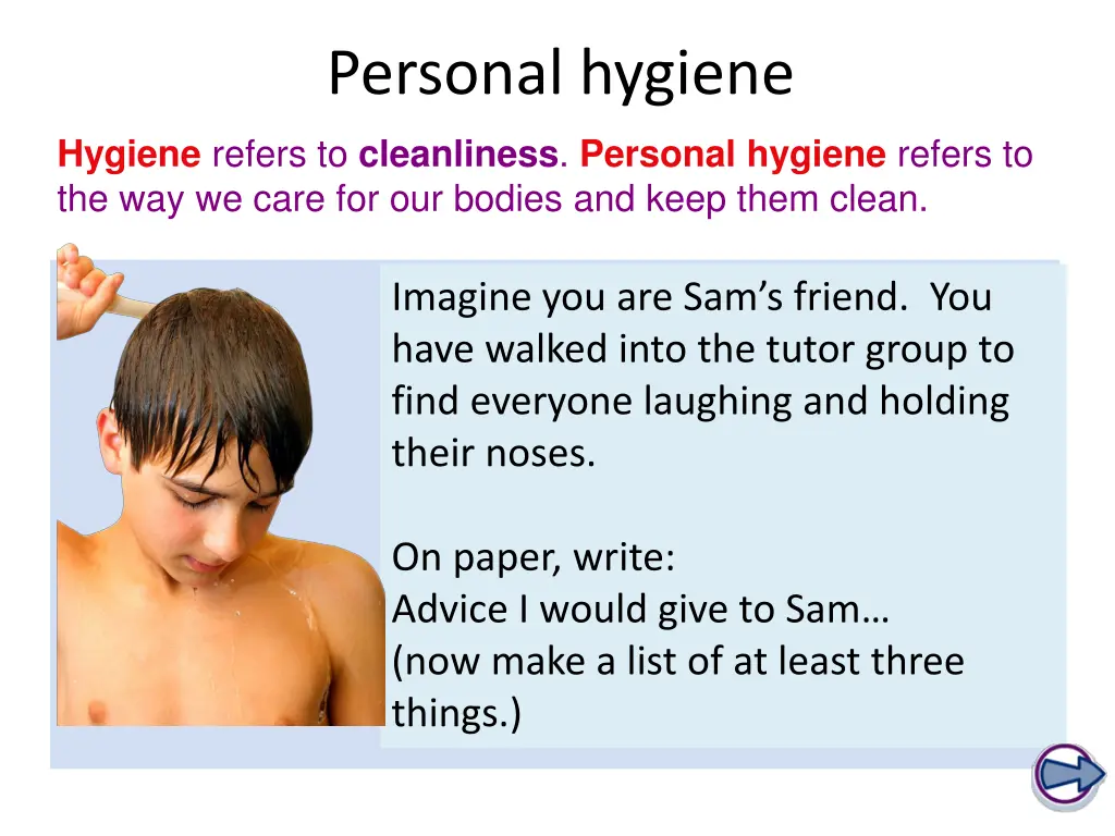 personal hygiene