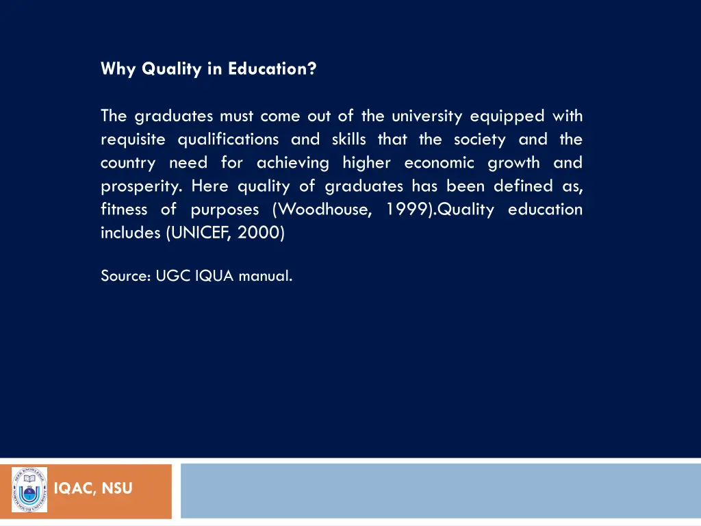 why quality in education