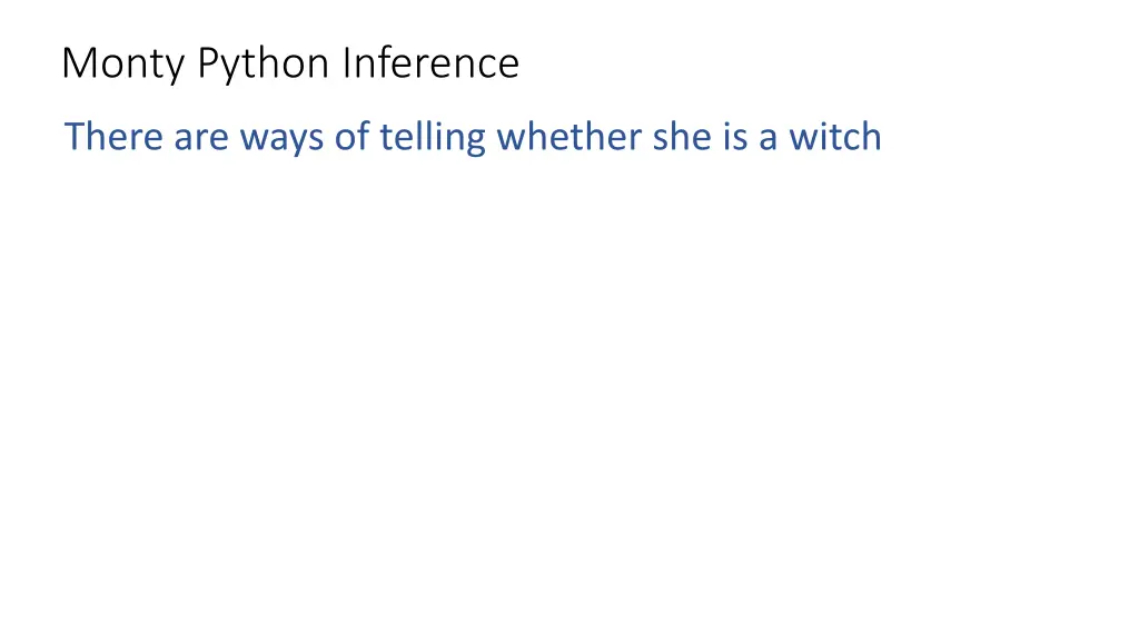 monty python inference