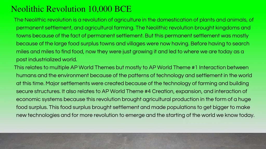 neolithic revolution 10 000 bce