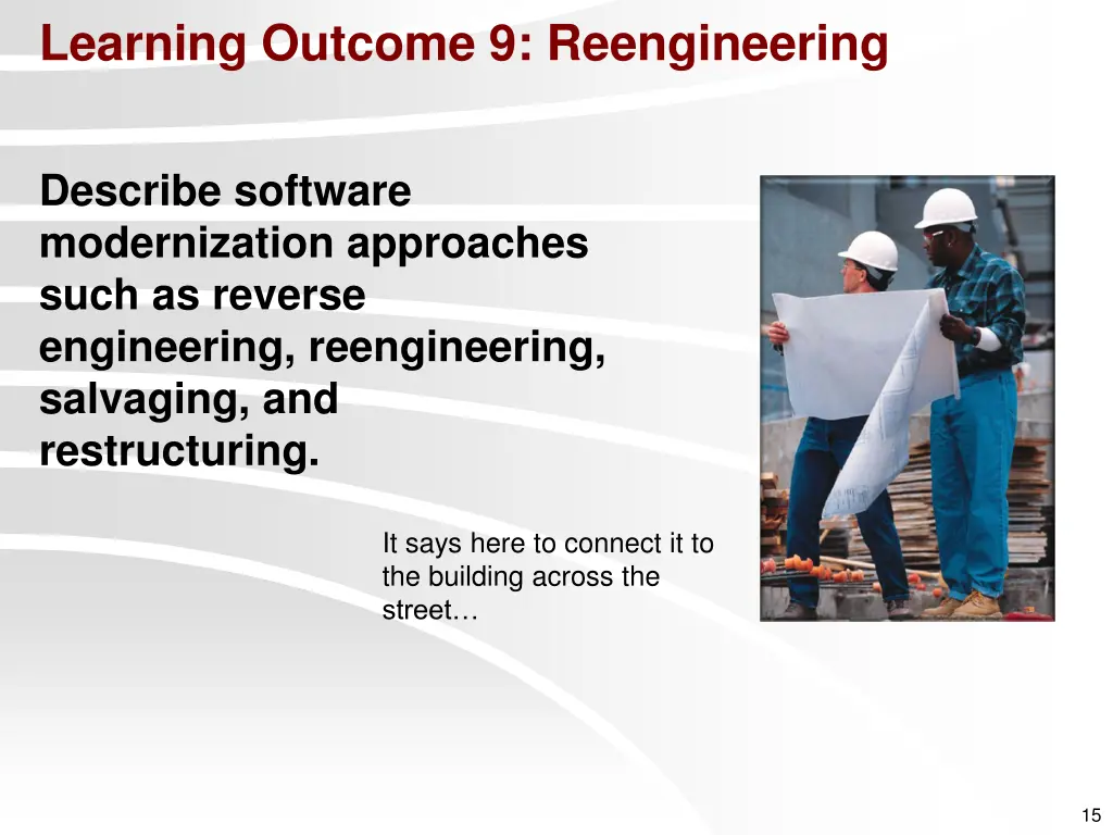 learning outcome 9 reengineering