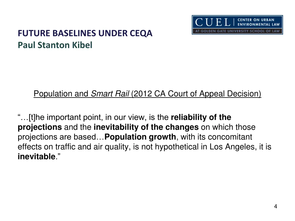 future baselines under ceqa paul stanton kibel 2