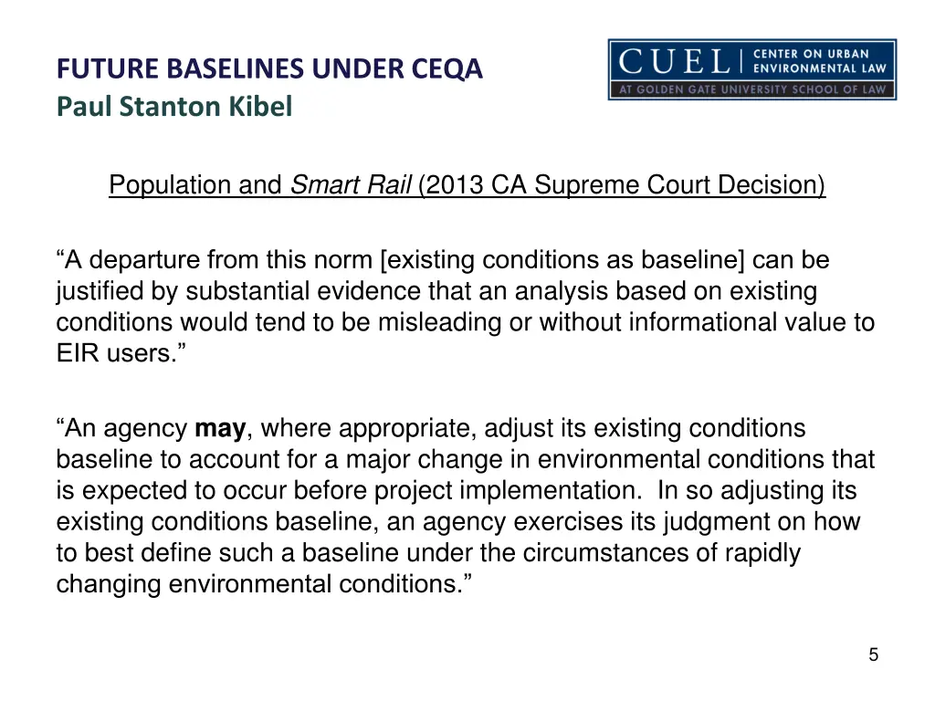 future baselines under ceqa paul stanton kibel 3