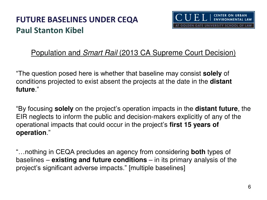 future baselines under ceqa paul stanton kibel 4