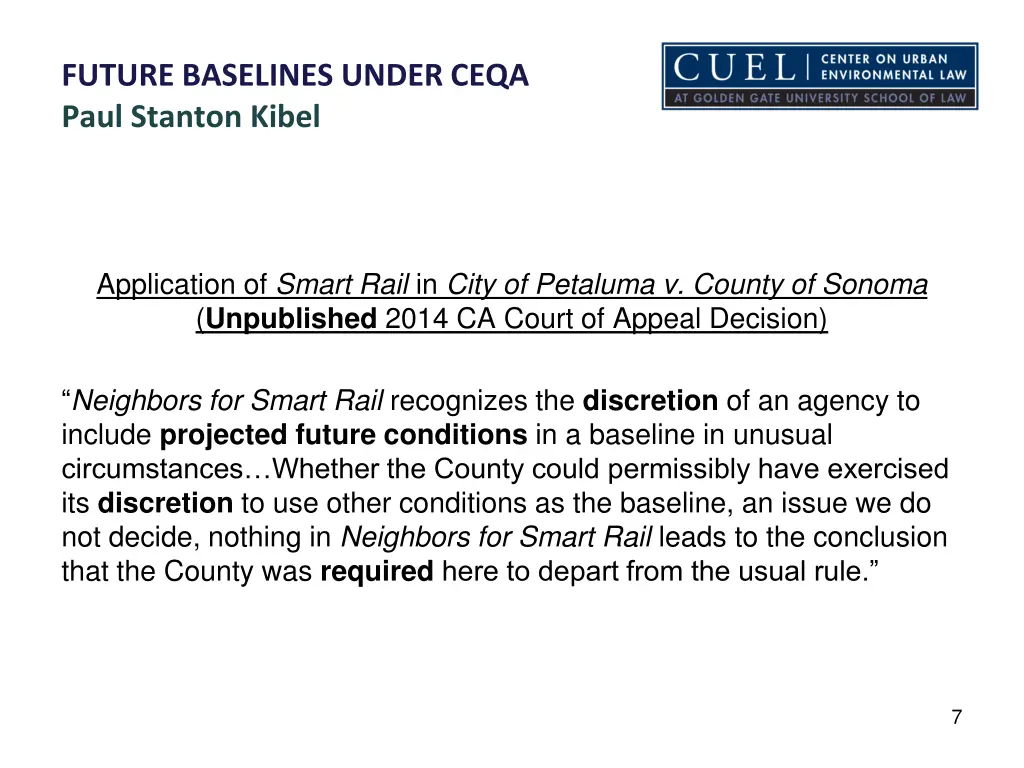 future baselines under ceqa paul stanton kibel 5