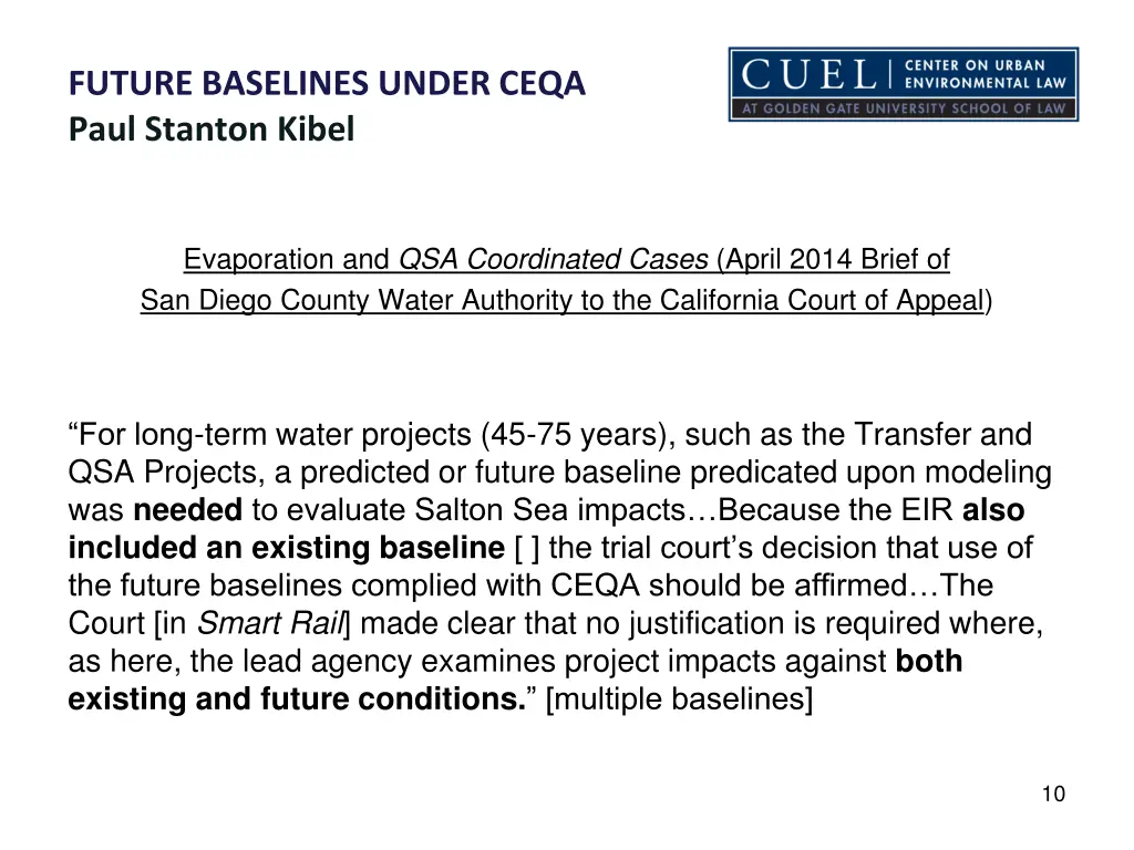 future baselines under ceqa paul stanton kibel 8