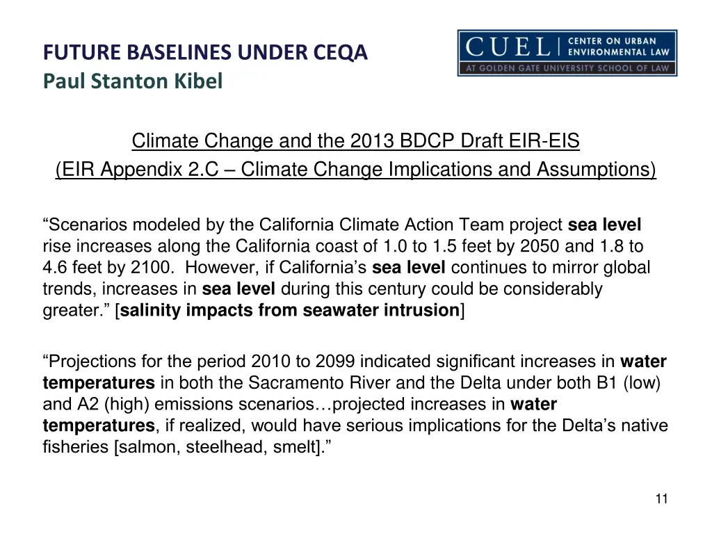 future baselines under ceqa paul stanton kibel 9