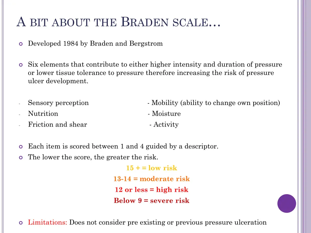 a bit about the b raden scale