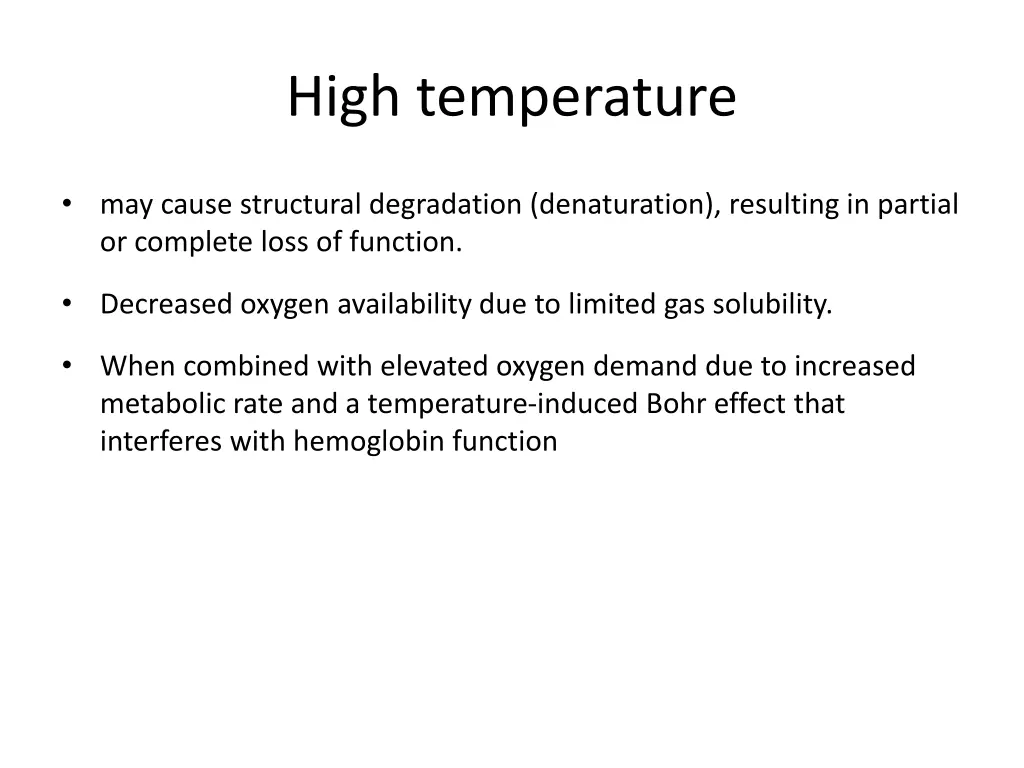 high temperature