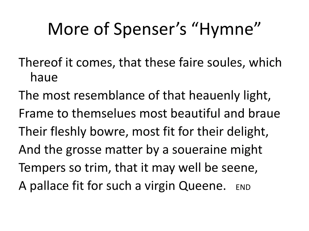 more of spenser s hymne