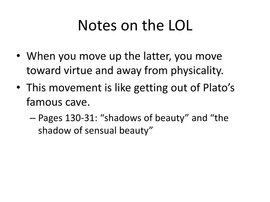 notes on the lol