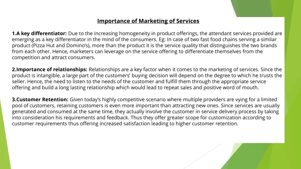 importance of marketing of services