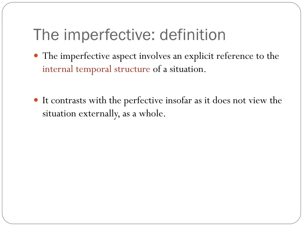 the imperfective definition