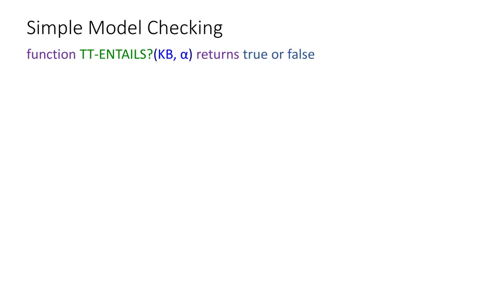 simple model checking