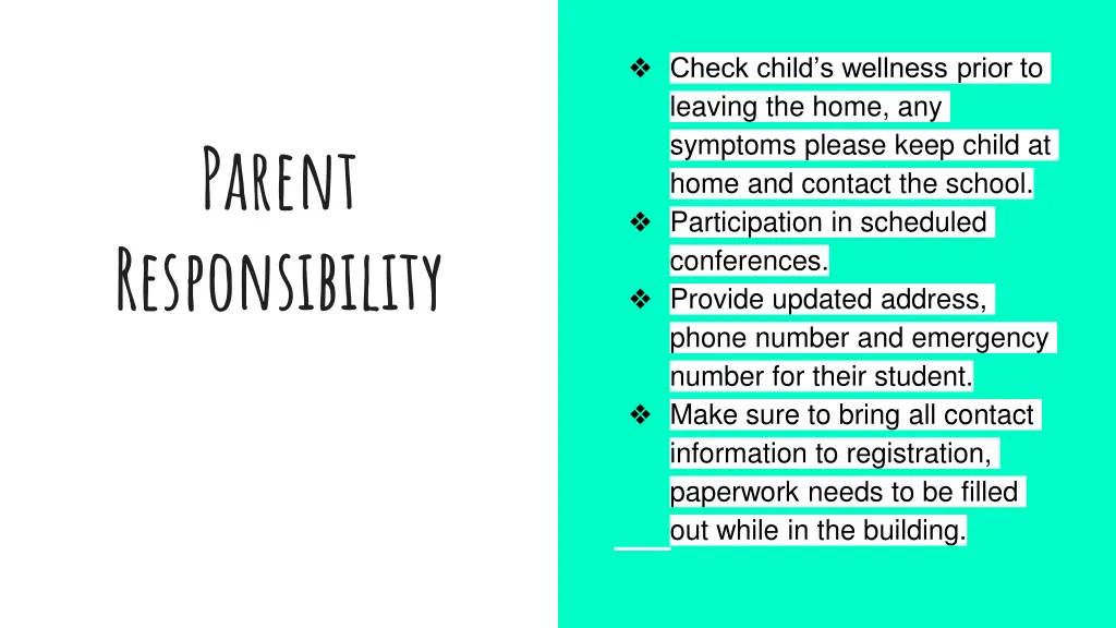 check child s wellness prior to leaving the home