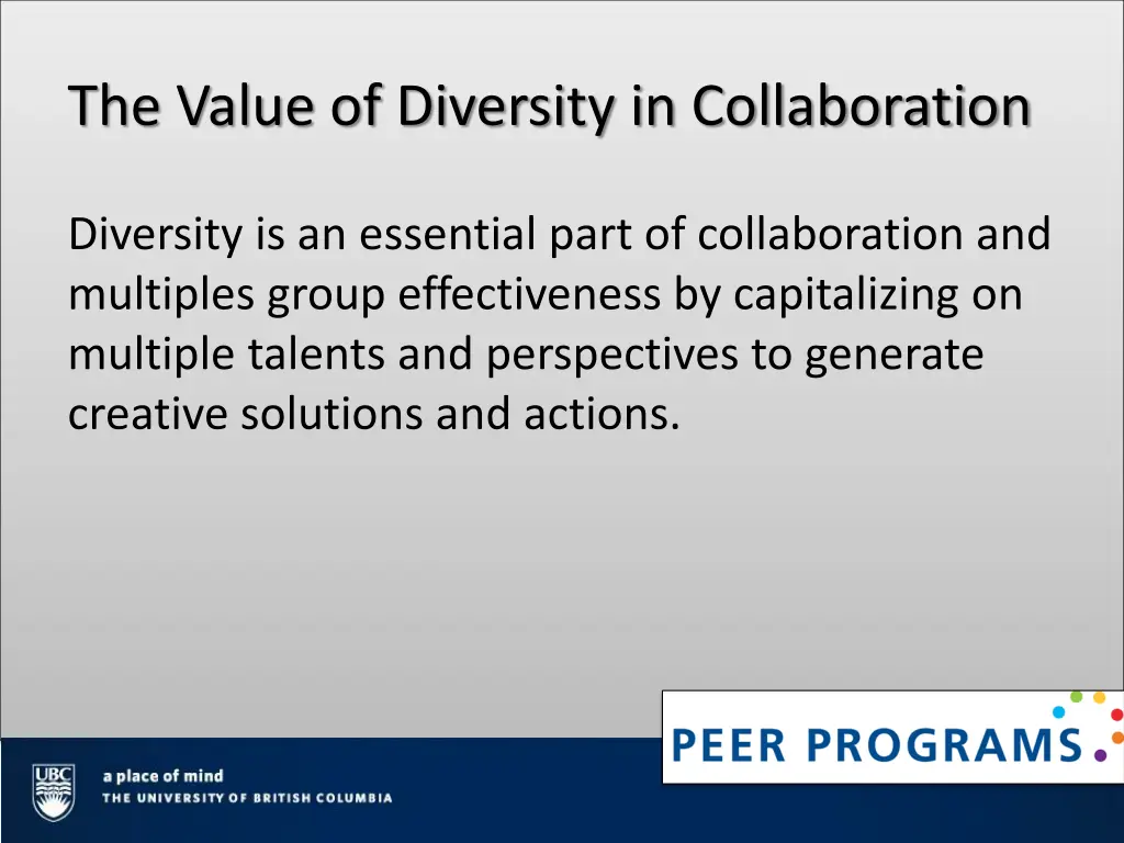 the value of diversity in collaboration