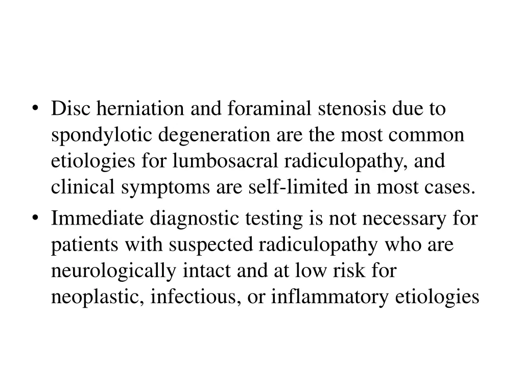 disc herniation and foraminal stenosis